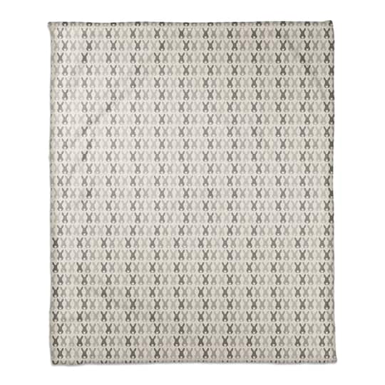 Bunny Butt Pattern 50" x 60" Coral Fleece Blanket